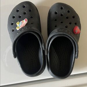 CROCS Kids Black Water Shoes with Fun Charms